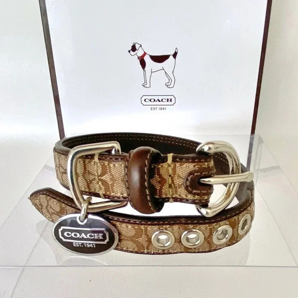 Coach Small Puppy Dog Collar & Matching Leash Set - Picture 3 of 13